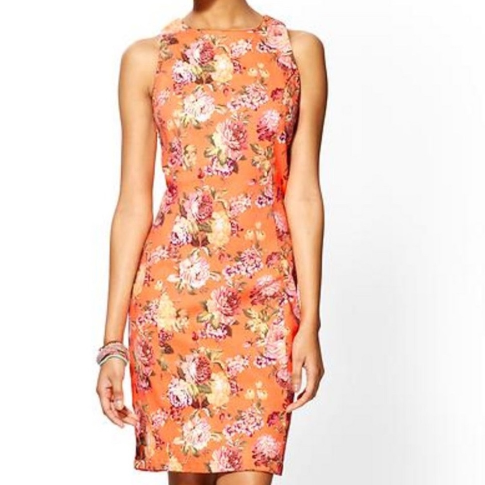 PIM + LARKIN Floral Sheath Dress | Orange Floral